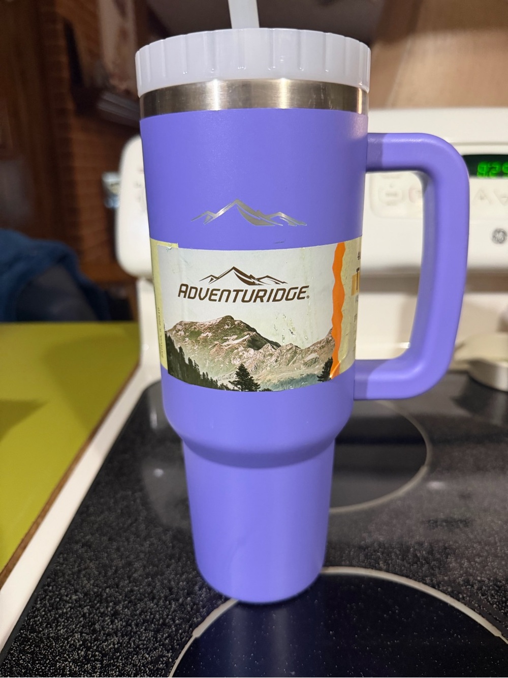 Purple Insulated Travel Mug with Handle